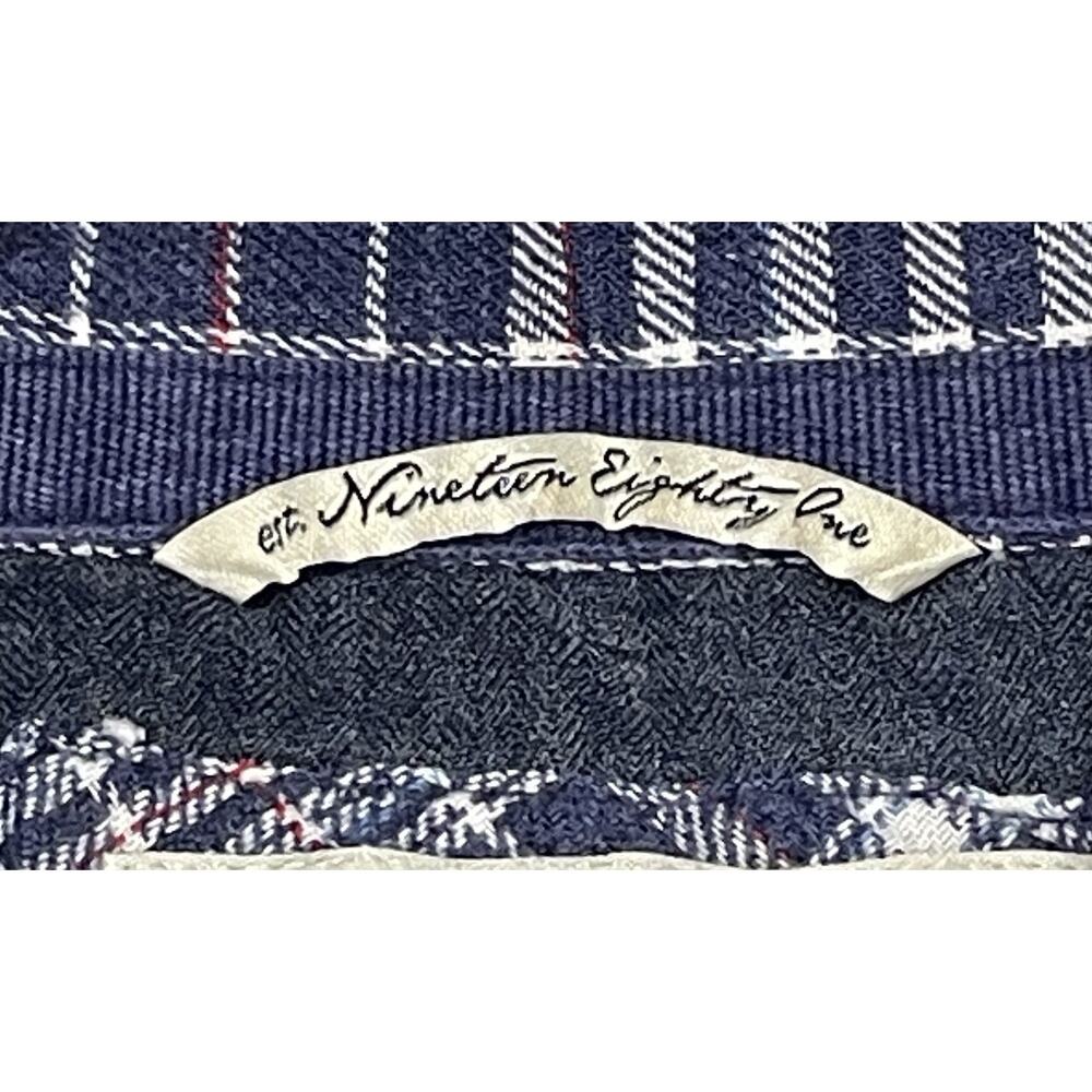 Guess LA 1981 -Blue Plaid Flannel Pearl Snap Button Up Shirt Women’s Sz Medium - Picture 13 of 16
